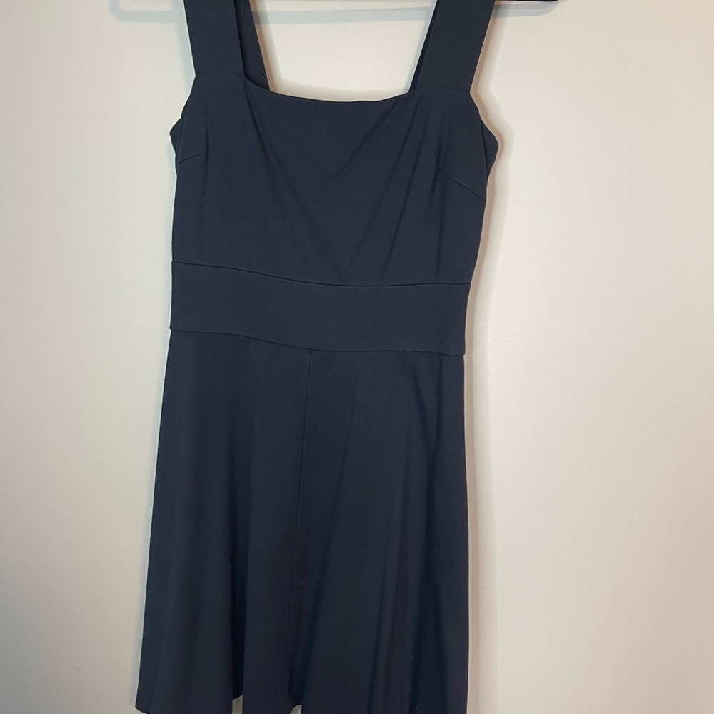Banana Republic Milly Collection Women’s Black Contrast Zip Skater Dress size 4